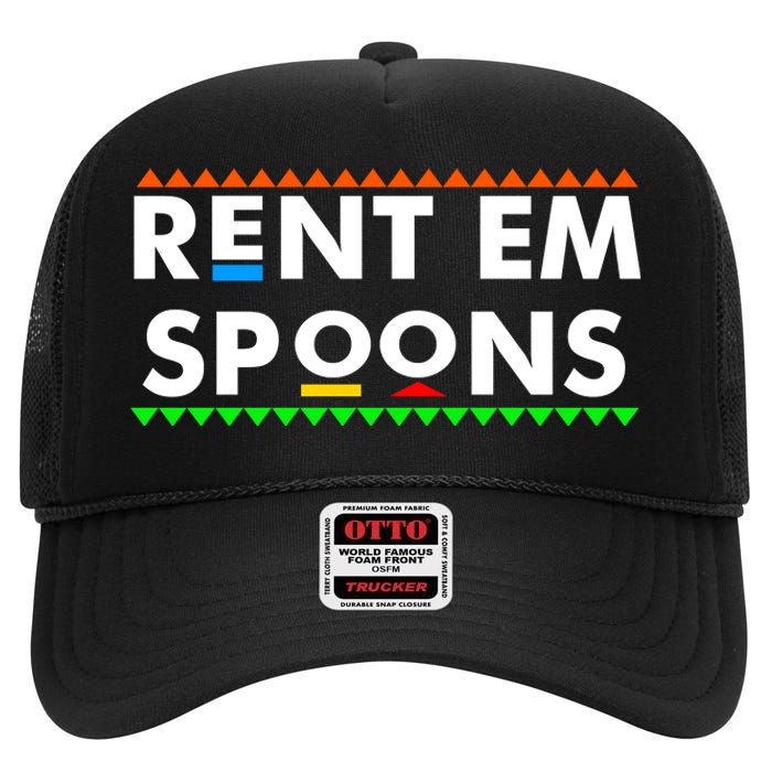 Rent Em Spoons High Crown Mesh Back Trucker Hat