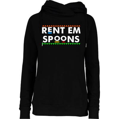 Rent Em Spoons Womens Funnel Neck Pullover Hood