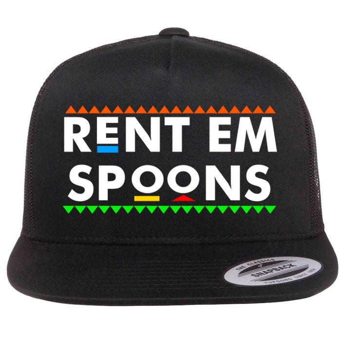 Rent Em Spoons Flat Bill Trucker Hat