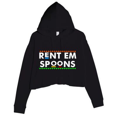 Rent Em Spoons Crop Fleece Hoodie