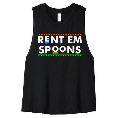 Rent Em Spoons Women's Racerback Cropped Tank