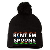 Rent Em Spoons Pom Pom 12in Knit Beanie