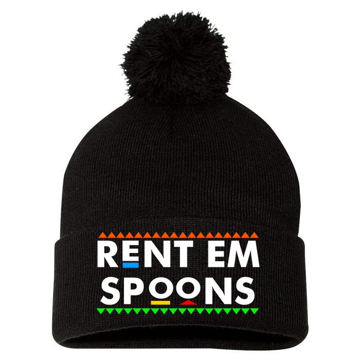 Rent Em Spoons Pom Pom 12in Knit Beanie