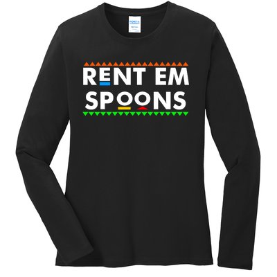 Rent Em Spoons Ladies Long Sleeve Shirt