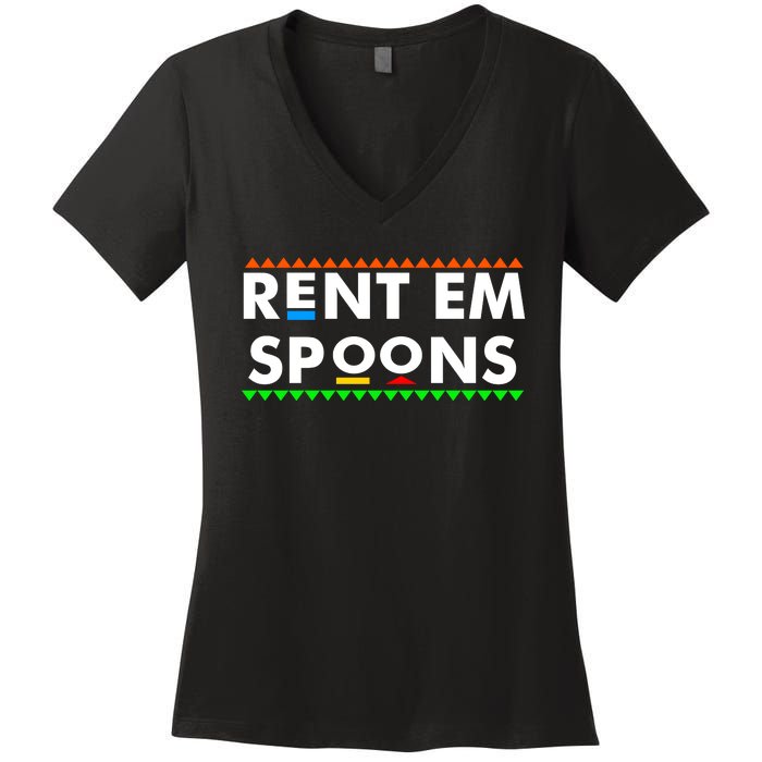 Rent Em Spoons Women's V-Neck T-Shirt