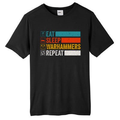 Retro Eat Sleep Warhammers Repeat Funny Gamer Video Gaming Tall Fusion ChromaSoft Performance T-Shirt