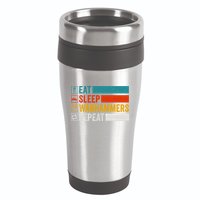 Retro Eat Sleep Warhammers Repeat Funny Gamer Video Gaming 16oz Travel Tumbler