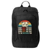Retro Every Snack You Make Every Meal You Bake Pittie Dog City Backpack