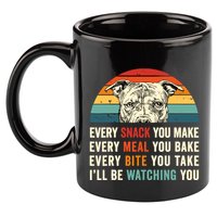 Retro Every Snack You Make Every Meal You Bake Pittie Dog 11oz C Handle Ceramic Mug
