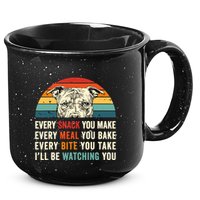 Retro Every Snack You Make Every Meal You Bake Pittie Dog 15oz Campfire Ceramic Mug