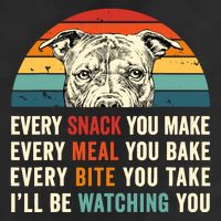 Retro Every Snack You Make Every Meal You Bake Pittie Dog 15oz Campfire Ceramic Mug