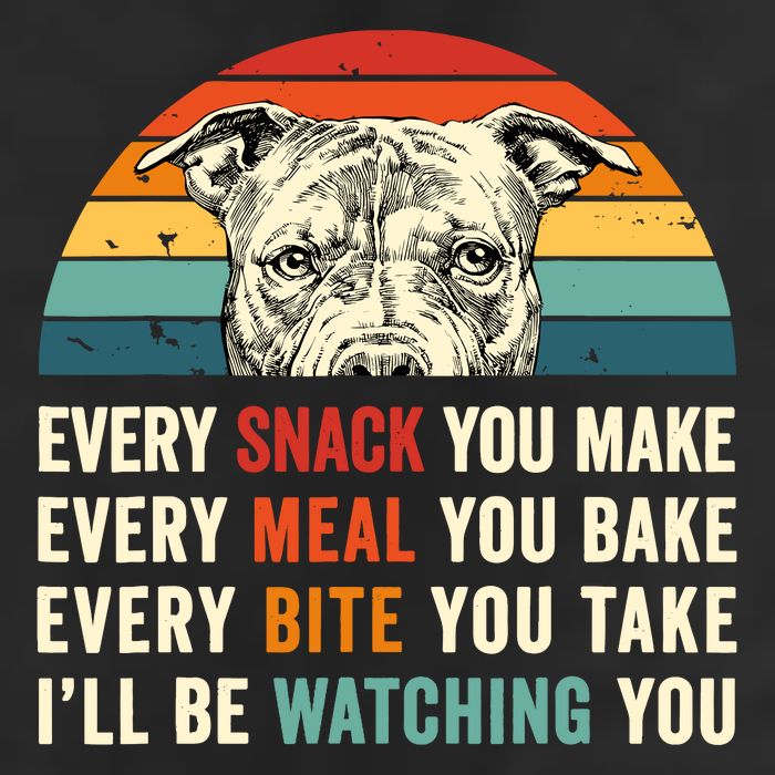 Retro Every Snack You Make Every Meal You Bake Pittie Dog 15oz Campfire Ceramic Mug