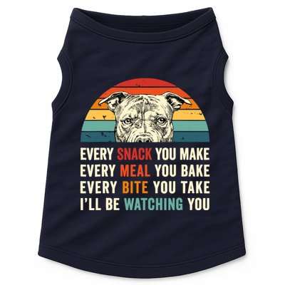 Retro Every Snack You Make Every Meal You Bake Pittie Dog Doggie Tank