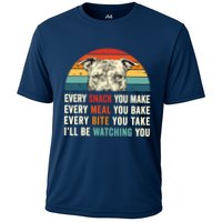 Retro Every Snack You Make Every Meal You Bake Pittie Dog Cooling Performance Crew T-Shirt