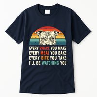 Retro Every Snack You Make Every Meal You Bake Pittie Dog Tall T-Shirt