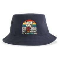 Retro Every Snack You Make Every Meal You Bake Pittie Dog Sustainable Bucket Hat