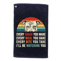 Retro Every Snack You Make Every Meal You Bake Pittie Dog Golf Towel