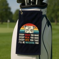 Retro Every Snack You Make Every Meal You Bake Pittie Dog Golf Towel