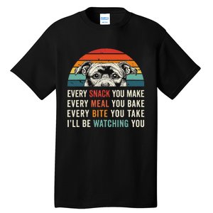 Retro Every Snack You Make Every Meal You Bake Staffy Dog Tall T-Shirt