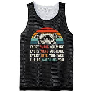 Retro Every Snack You Make Every Meal You Bake Staffy Dog Mesh Reversible Basketball Jersey Tank