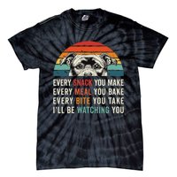 Retro Every Snack You Make Every Meal You Bake Staffy Dog Tie-Dye T-Shirt