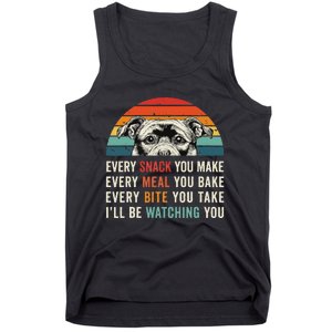 Retro Every Snack You Make Every Meal You Bake Staffy Dog Tank Top