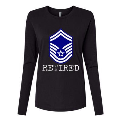 Retired E8 Senior Master Sergeant Womens Cotton Relaxed Long Sleeve T-Shirt