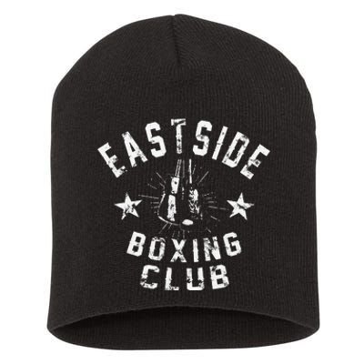 Retro East Side Boxing Club Vintage Distressed Short Acrylic Beanie