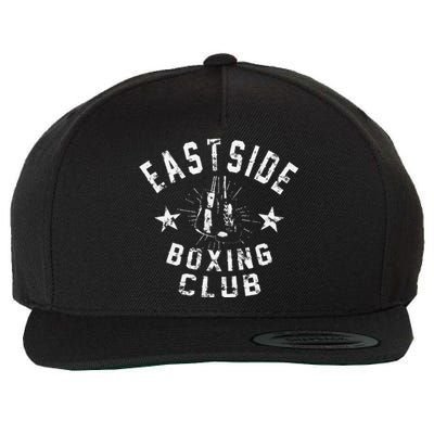 Retro East Side Boxing Club Vintage Distressed Wool Snapback Cap