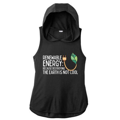 Renewable Energy Solar Energy Protect The Earth Gift Ladies PosiCharge Tri-Blend Wicking Draft Hoodie Tank