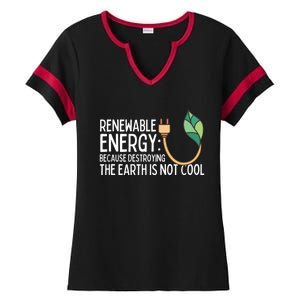 Renewable Energy Solar Energy Protect The Earth Gift Ladies Halftime Notch Neck Tee