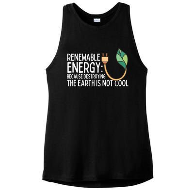 Renewable Energy Solar Energy Protect The Earth Gift Ladies PosiCharge Tri-Blend Wicking Tank