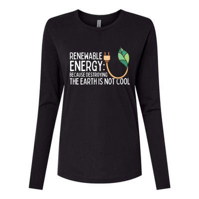 Renewable Energy Solar Energy Protect The Earth Gift Womens Cotton Relaxed Long Sleeve T-Shirt