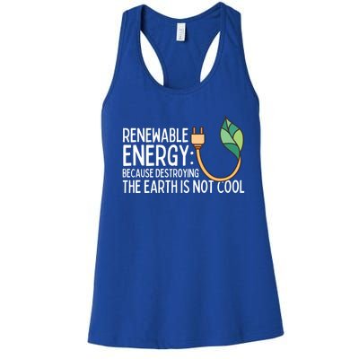 Renewable Energy Solar Energy Protect The Earth Gift Women's Racerback Tank