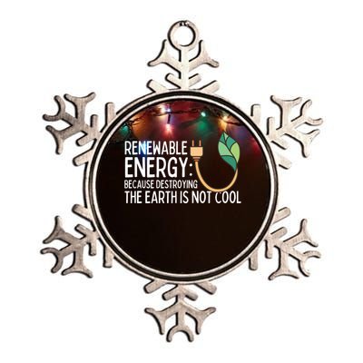 Renewable Energy Solar Energy Protect The Earth Gift Metallic Star Ornament