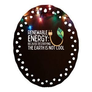 Renewable Energy Solar Energy Protect The Earth Gift Ceramic Oval Ornament