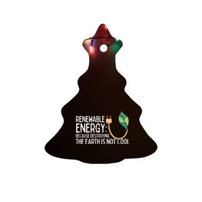 Renewable Energy Solar Energy Protect The Earth Gift Ceramic Tree Ornament