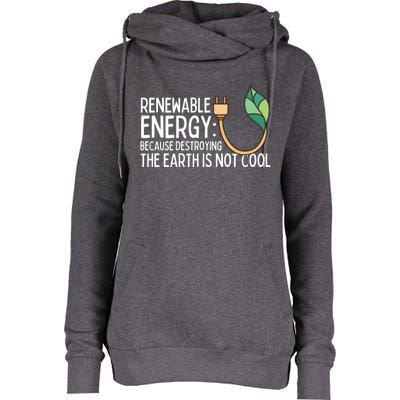 Renewable Energy Solar Energy Protect The Earth Gift Womens Funnel Neck Pullover Hood