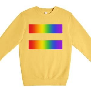 Rainbow Equality Symbol Subtle Pride Stuff Lgbt Gay Rights Premium Crewneck Sweatshirt