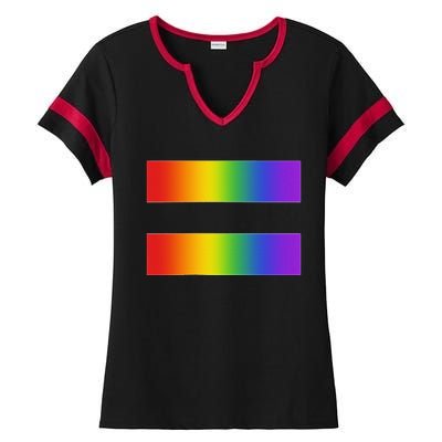 Rainbow Equality Symbol Subtle Pride Stuff Lgbt Gay Rights Ladies Halftime Notch Neck Tee