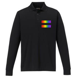 Rainbow Equality Symbol Subtle Pride Stuff Lgbt Gay Rights Performance Long Sleeve Polo