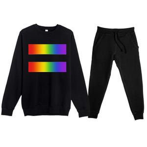 Rainbow Equality Symbol Subtle Pride Stuff Lgbt Gay Rights Premium Crewneck Sweatsuit Set