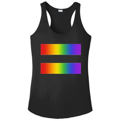 Rainbow Equality Symbol Subtle Pride Stuff Lgbt Gay Rights Ladies PosiCharge Competitor Racerback Tank