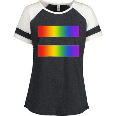 Rainbow Equality Symbol Subtle Pride Stuff Lgbt Gay Rights Enza Ladies Jersey Colorblock Tee