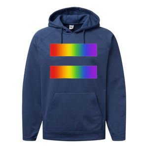 Rainbow Equality Symbol Subtle Pride Stuff Lgbt Gay Rights Performance Fleece Hoodie