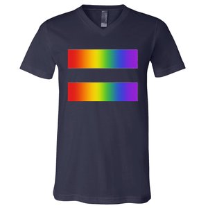 Rainbow Equality Symbol Subtle Pride Stuff Lgbt Gay Rights V-Neck T-Shirt