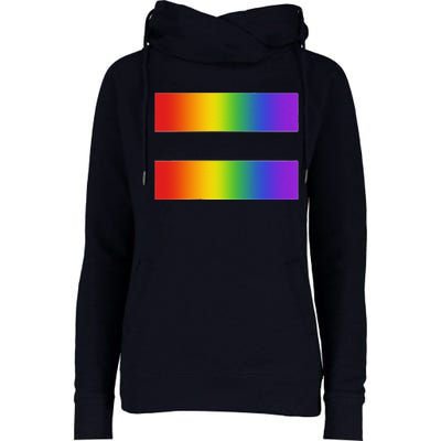 Rainbow Equality Symbol Subtle Pride Stuff Lgbt Gay Rights Womens Funnel Neck Pullover Hood