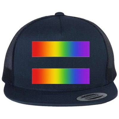 Rainbow Equality Symbol Subtle Pride Stuff Lgbt Gay Rights Flat Bill Trucker Hat