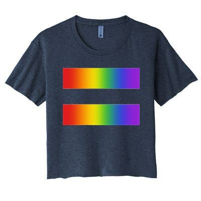 Rainbow Equality Symbol Subtle Pride Stuff Lgbt Gay Rights Women's Crop Top Tee