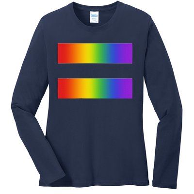 Rainbow Equality Symbol Subtle Pride Stuff Lgbt Gay Rights Ladies Long Sleeve Shirt